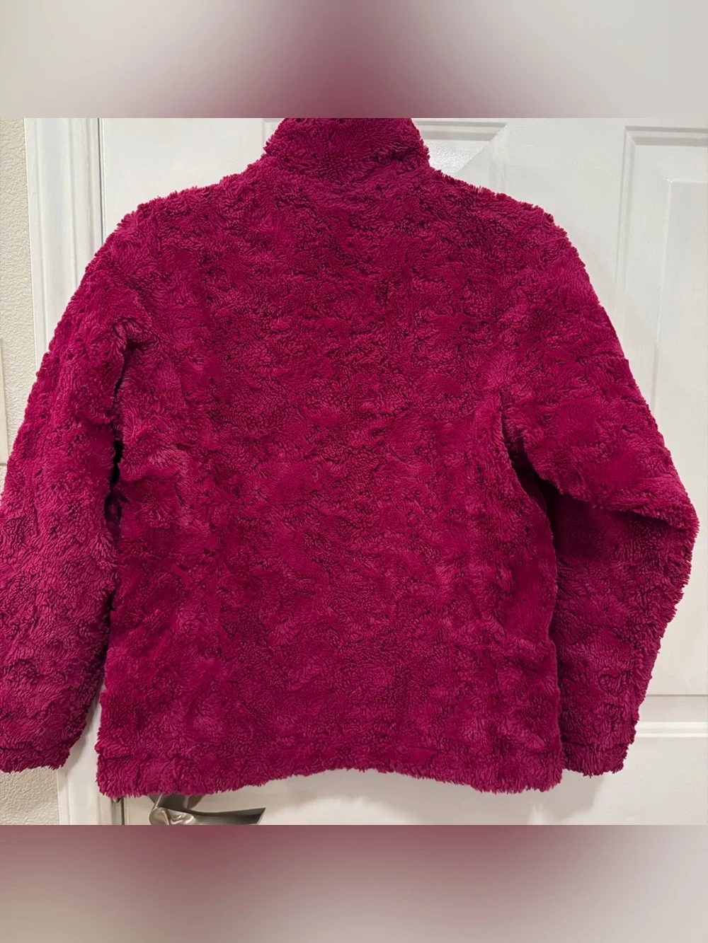 The North Face Reversible Mossbud Jacket Girls L 14 Pink Butterfly Full Zip
